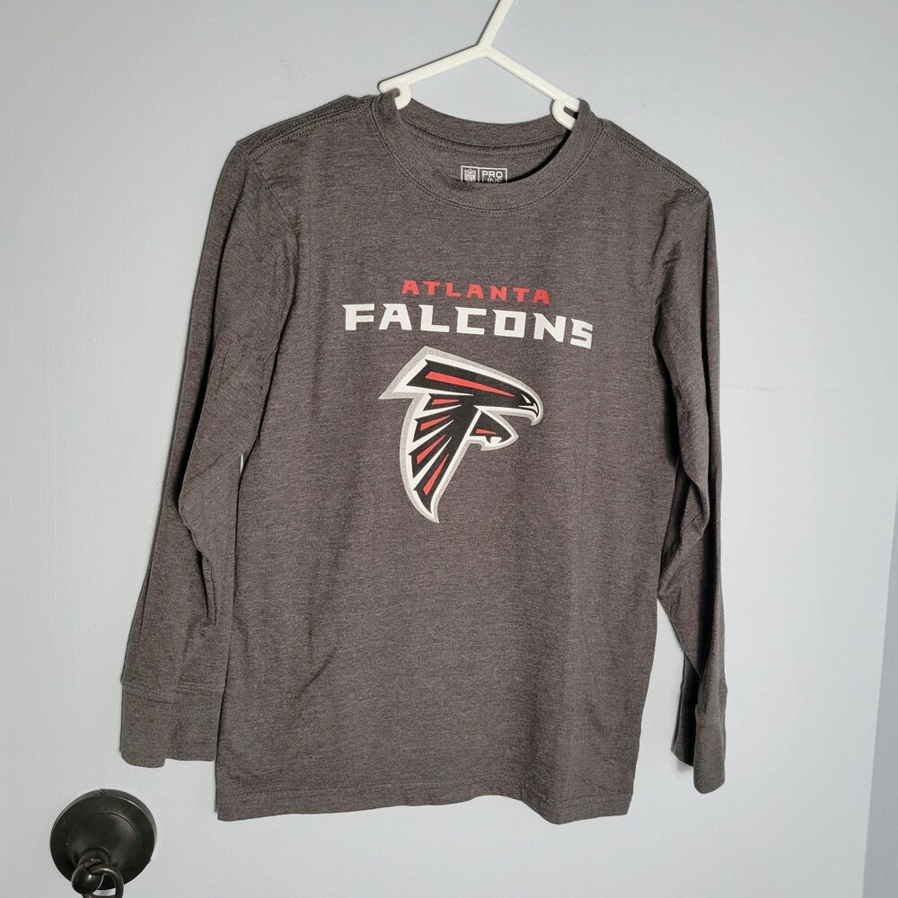 Atlanta Falcons Fanatics Gray Long Sleeve T-shirt #11 Gotlieb Youth Size Medium